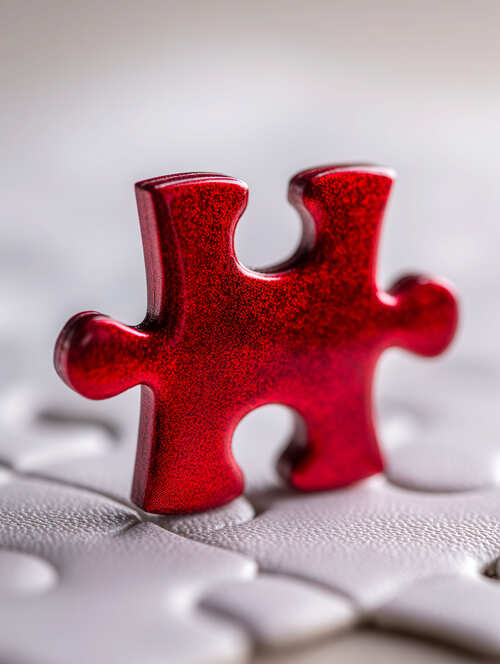 shiny-red-puzzle-piece-standing